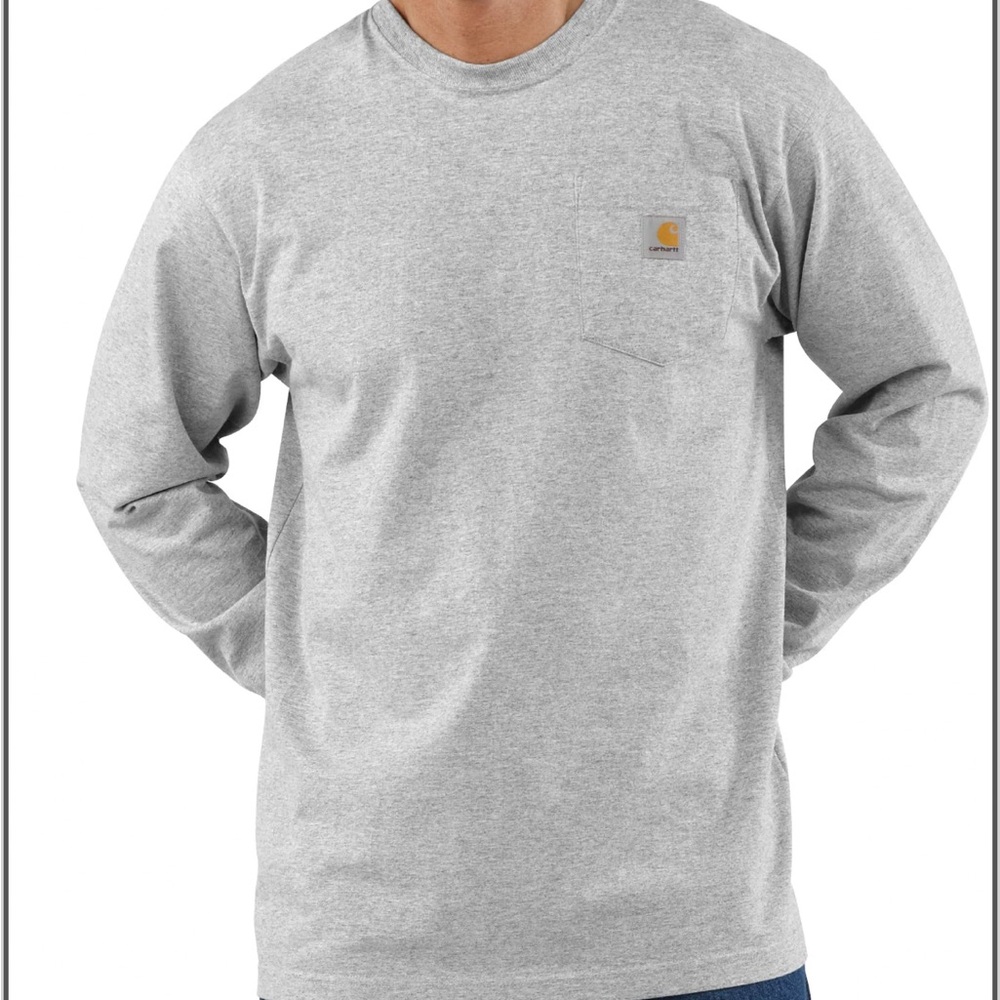 Carhartt Men's Heather Gray Long Sleeve Tee